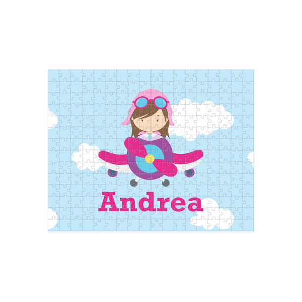 Custom Airplane & Girl Pilot 252 pc Jigsaw Puzzle (Personalized)