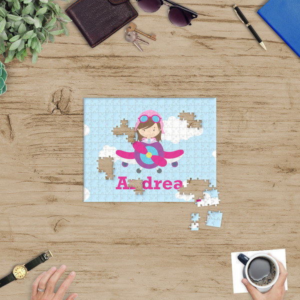 Airplane & Girl Pilot Jigsaw Puzzle 252 Piece - In Context