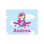 Airplane & Girl Pilot Jigsaw Puzzles (Personalized)