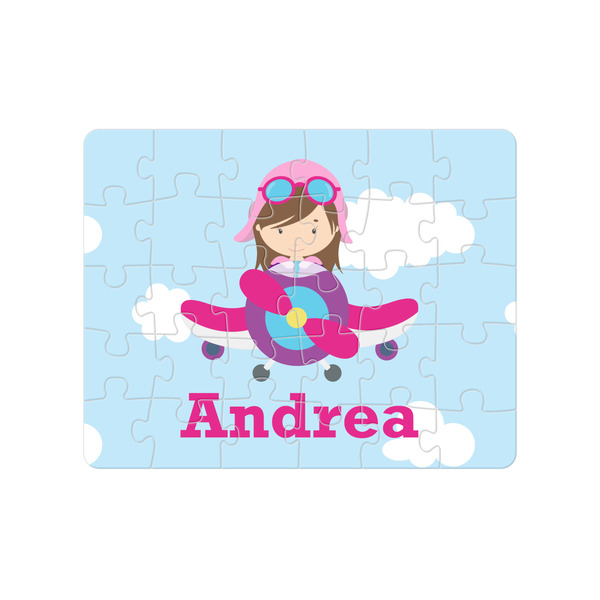 Custom Airplane & Girl Pilot Jigsaw Puzzles (Personalized)
