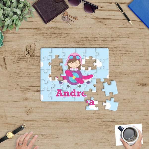Airplane & Girl Pilot Jigsaw Puzzle 30 Piece - In Context