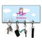 Airplane & Girl Pilot Key Hanger w/ 4 Hooks & Keys