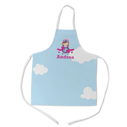 Airplane & Girl Pilot Kid's Apron w/ Name or Text