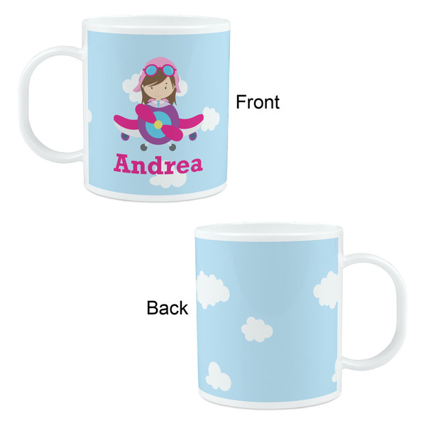 Airplane & Girl Pilot Kid's Mug - Apvl