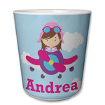 Airplane & Girl Pilot Plastic Tumbler 6oz (Personalized)