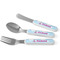 Airplane & Girl Pilot Kid's Flatware (Personalized)