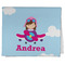 Airplane & Girl Pilot Kitchen Towel - Poly Cotton w/ Name or Text