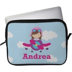 Airplane & Girl Pilot Laptop Sleeve / Case (Personalized)
