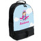 Airplane & Girl Pilot Large Backpack - Black - Angled View