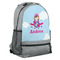 Airplane & Girl Pilot Large Backpack - Gray - Angled View