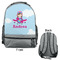 Airplane & Girl Pilot Large Backpack - Gray - Front & Back View