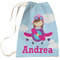 Airplane & Girl Pilot Large Laundry Bag - Front View