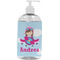 Airplane & Girl Pilot Plastic Soap / Lotion Dispenser (16 oz - Large - White) (Personalized)