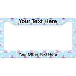 Airplane & Girl Pilot License Plate Frame - Style B (Personalized)