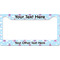 Airplane & Girl Pilot License Plate Frame Wide