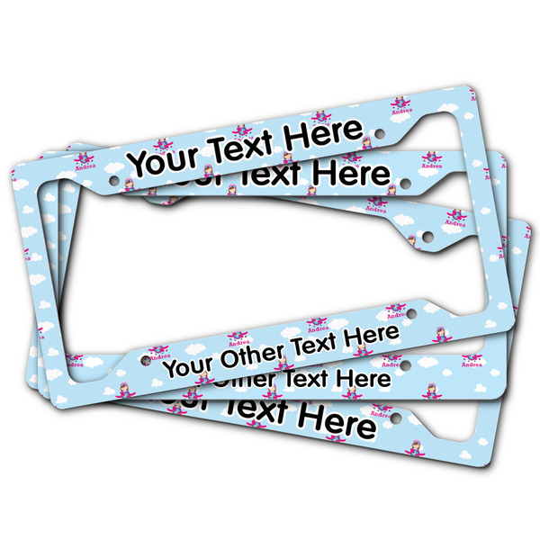 Airplane & Girl Pilot License Plate Frames - (PARENT MAIN)