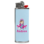 Airplane & Girl Pilot Case for BIC Lighters (Personalized)