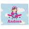 Airplane & Girl Pilot Linen Placemat - Front