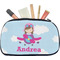 Airplane & Girl Pilot Makeup / Cosmetic Bag - Medium (Personalized)