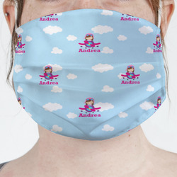 Airplane & Girl Pilot Face Mask Cover (Personalized)