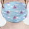 Airplane & Girl Pilot Mask - Pleated (new) Front View on Girl