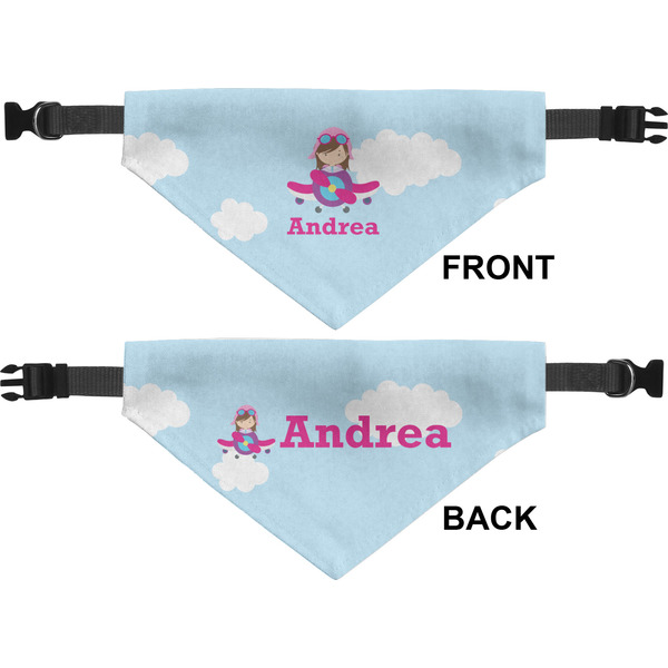Airplane & Girl Pilot Medium Dog Bandana Approval