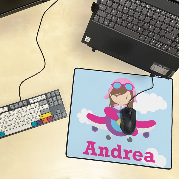 Airplane & Girl Pilot Medium Gaming Mats - LIFESTYLE
