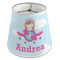 Airplane & Girl Pilot Poly Film Empire Lampshade - Angle View