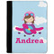 Airplane & Girl Pilot Notebook Padfolio w/ Name or Text