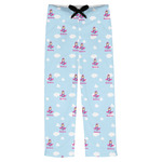 Airplane & Girl Pilot Mens Pajama Pants - L (Personalized)