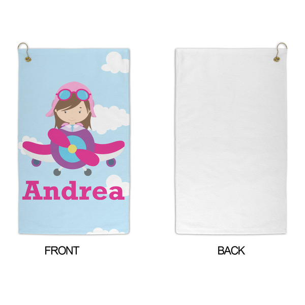 Airplane & Girl Pilot Microfiber Golf Towels - APPROVAL
