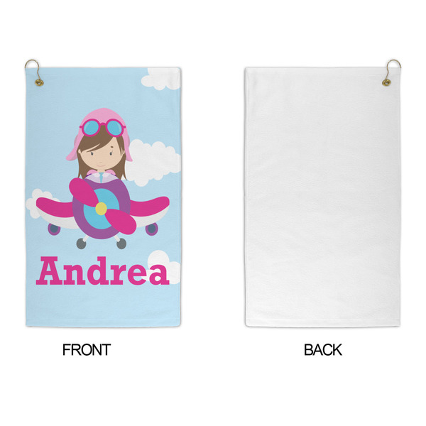 Airplane & Girl Pilot Microfiber Golf Towels - APPROVAL