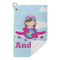 Airplane & Girl Pilot Microfiber Golf Towels Small - FRONT FOLDED