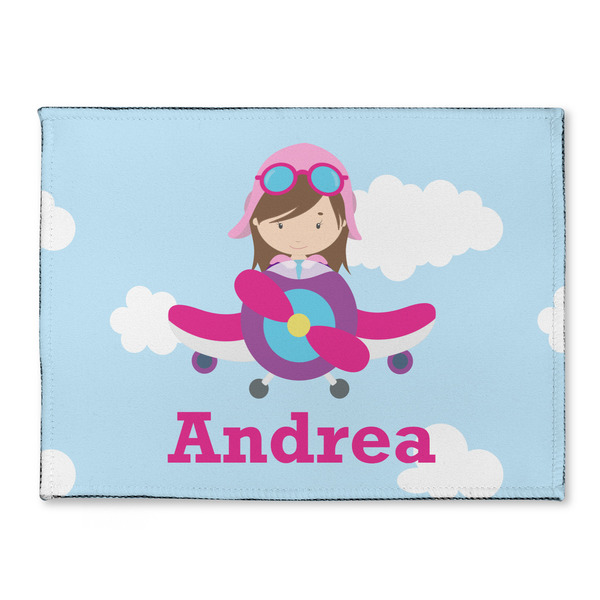 Custom Airplane & Girl Pilot Microfiber Screen Cleaner (Personalized)