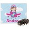 Airplane & Girl Pilot Dog Blanket - Regular (Personalized)