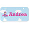 Airplane & Girl Pilot Mini Bicycle License Plate - Two Holes