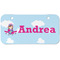 Airplane & Girl Pilot Mini/Bicycle License Plate (2 Holes) (Personalized)