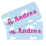 Airplane & Girl Pilot Mini/Bicycle License Plate (Personalized)