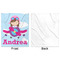 Airplane & Girl Pilot Minky Blanket - 50"x60" - Single Sided - Front & Back