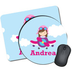 Airplane & Girl Pilot Mouse Pad (Personalized)
