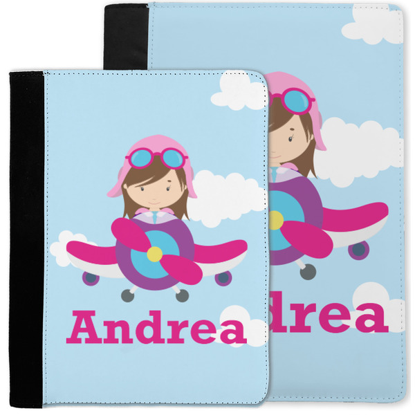 Airplane & Girl Pilot Notebook Padfolio - MAIN
