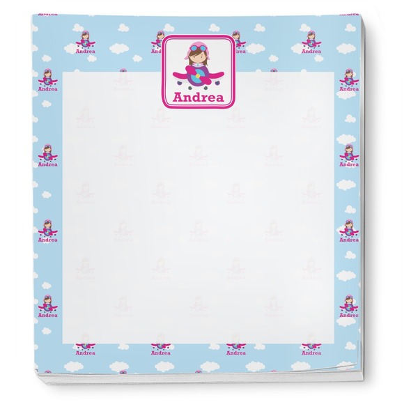 Airplane & Girl Pilot Notepad - Apvl