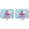 Airplane & Girl Pilot Octagon Placemat - Double Print Front and Back