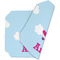 Airplane & Girl Pilot Octagon Placemat - Double Print (folded)