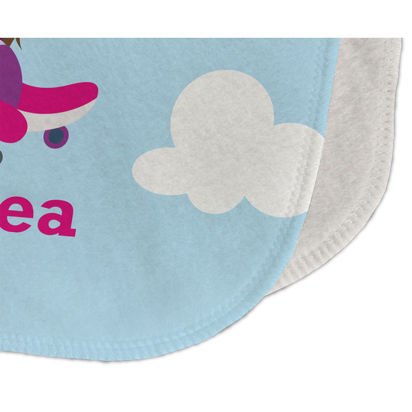 Airplane & Girl Pilot Old Burp Detail