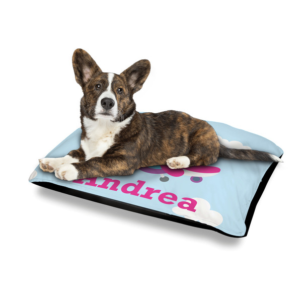 Airplane & Girl Pilot Outdoor Dog Beds - Medium - IN CONTEXT
