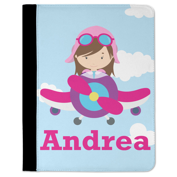 Custom Airplane & Girl Pilot Padfolio Clipboard (Personalized)