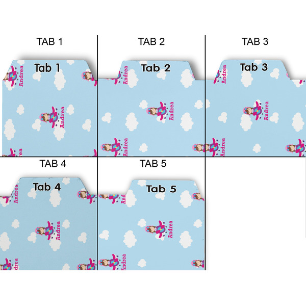 Airplane & Girl Pilot Page Dividers - Set of 5 - Approval