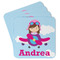 Airplane & Girl Pilot Paper Coasters w/ Name or Text