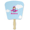 Airplane & Girl Pilot Paper Fans - Front
